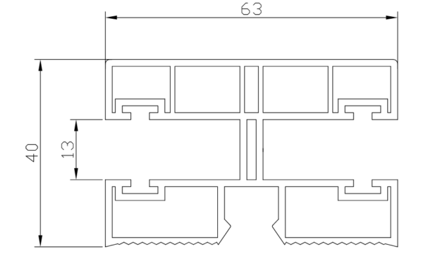 Guia doble 40x63