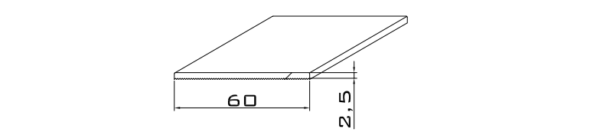 Tapajuntas 60x3